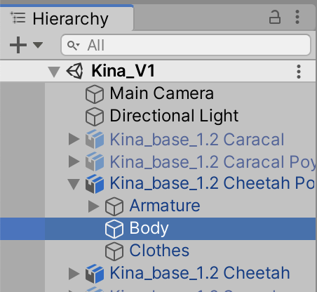 The highlighted object in the Unity scene editor